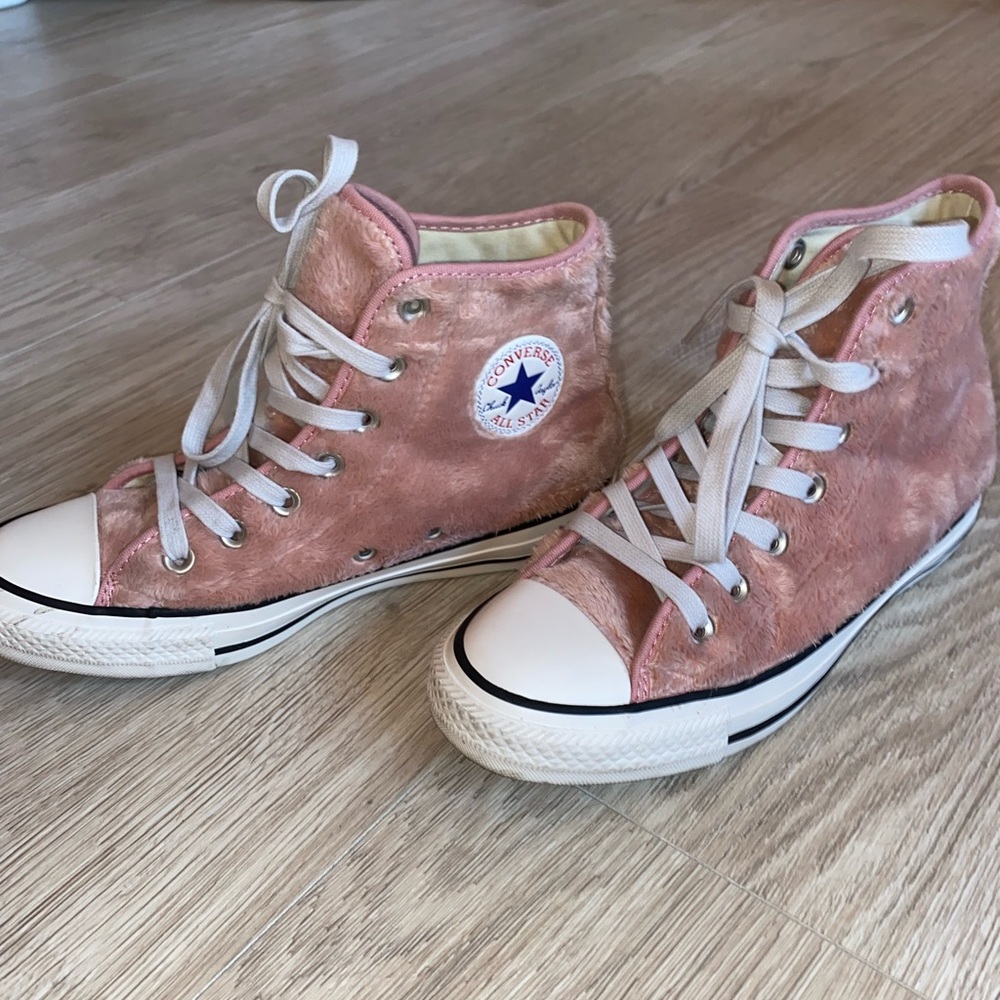 Converse Chuck Taylor All-Star High Top Sneakers in Rose Sherpa